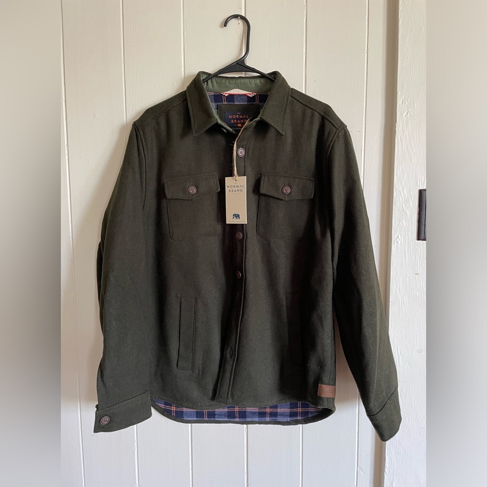 Normal Brand flannel-lined wool jacket